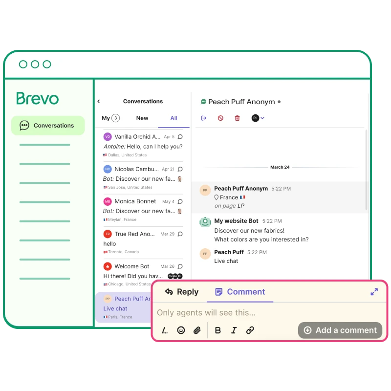 chat modulo brevo