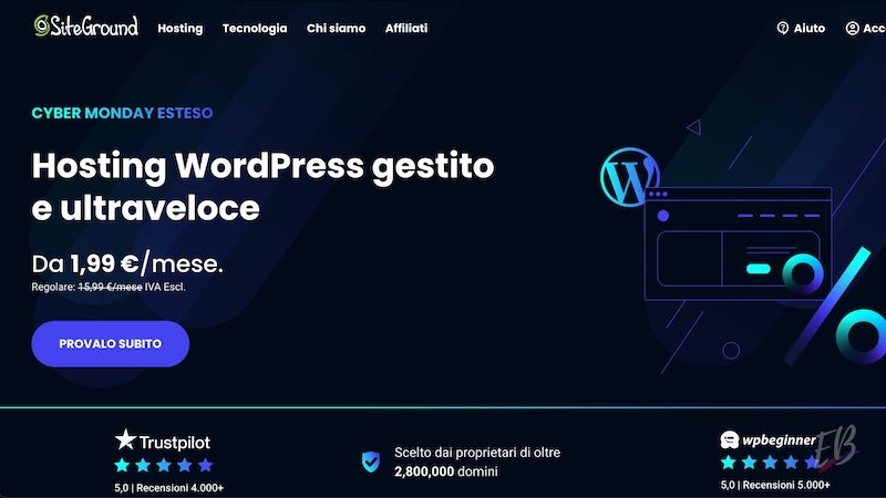 siteground prova ora siteground prova ora