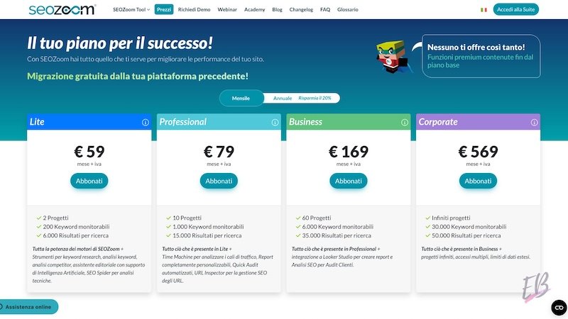SEOZoom piani di pagamento 1 Seozoom piani di pagamento