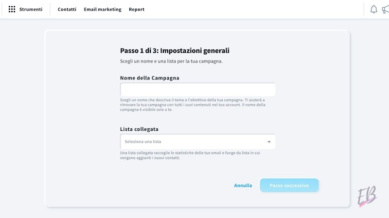 AI campaign generator impostazioni
